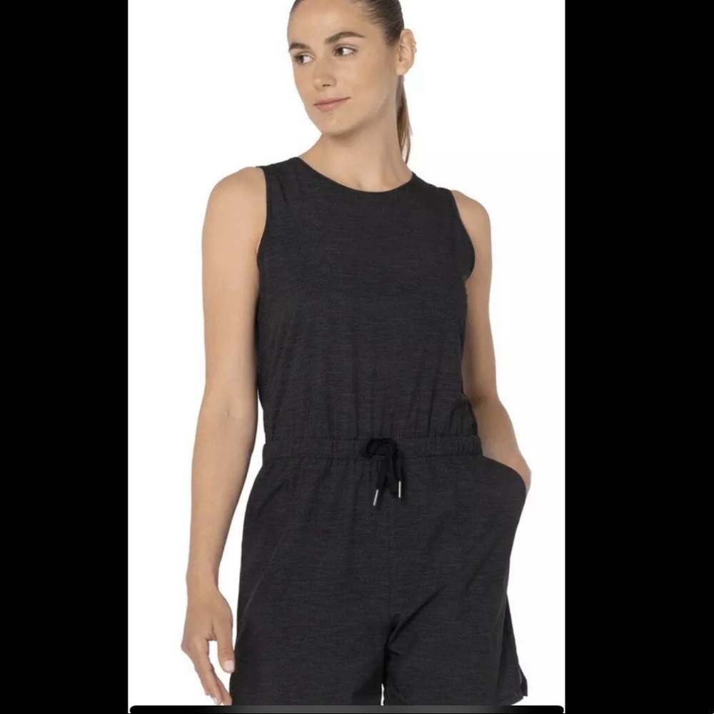 Kyodan Outdoor Summit Woven Tank Romper Heathered Black Size XS